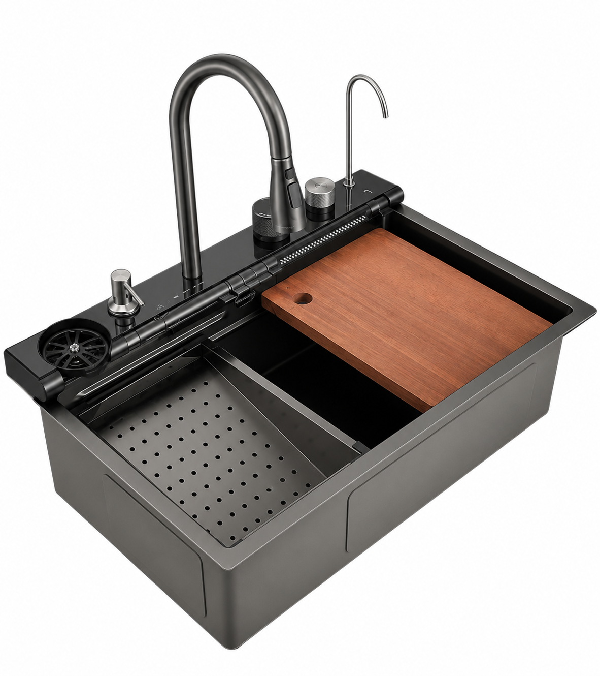 Premium Stainless Steel Kitchen Sink Workstation with Faucet & Accessories